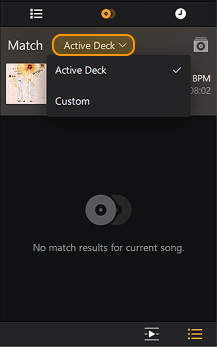 Track match dropdown