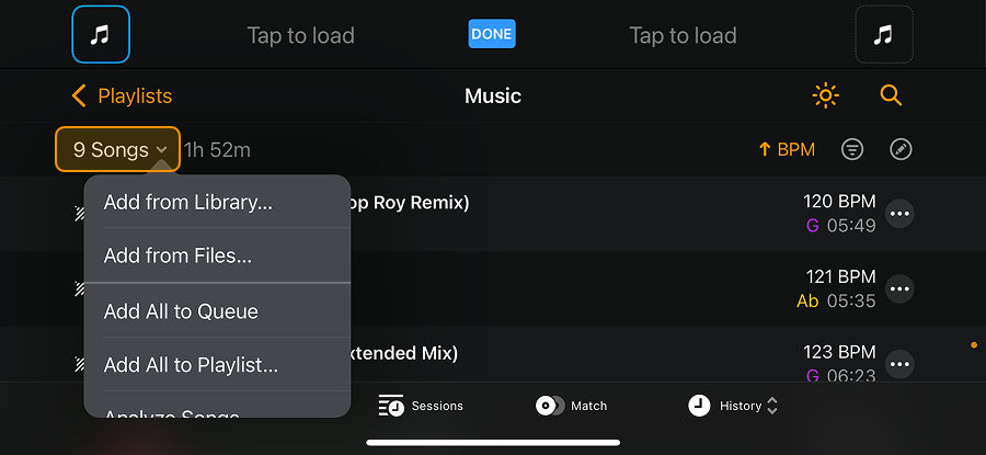 Add tracks to my collection