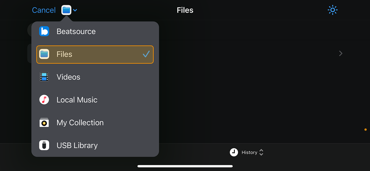 My Files add tracks