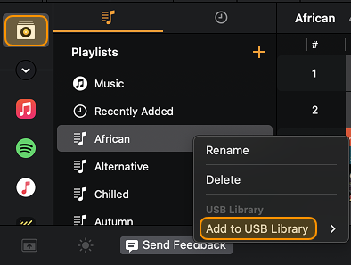 Add to USB Library