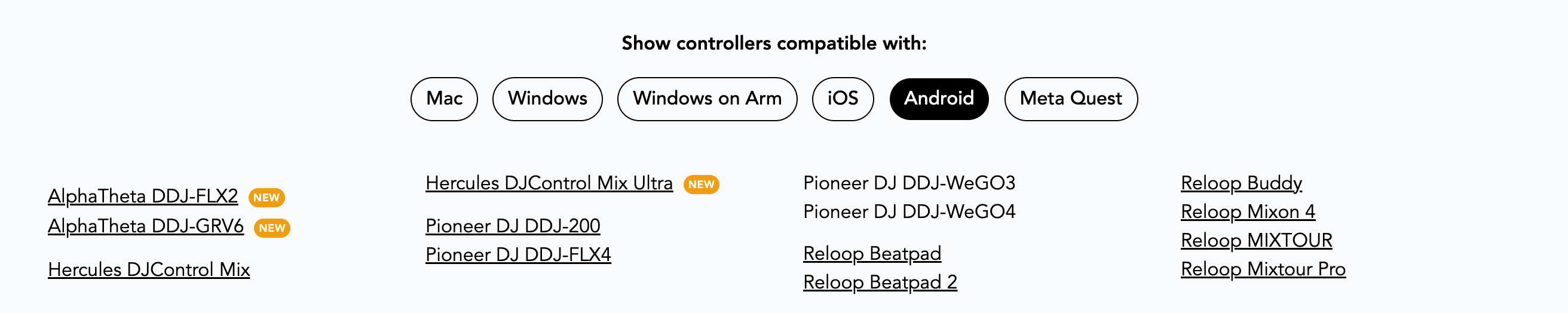 Android compatible hardware