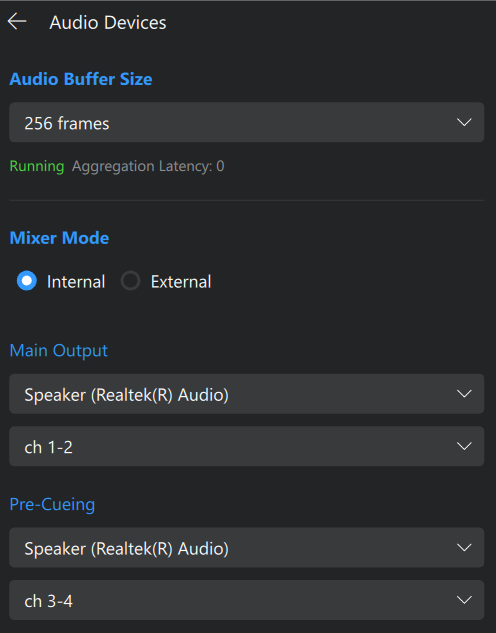 Audio configuration on Windows