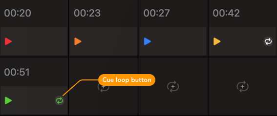 Cue loop button