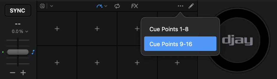 Number of cue points