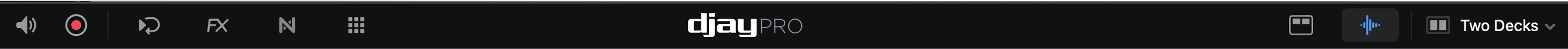 djay main tool bar