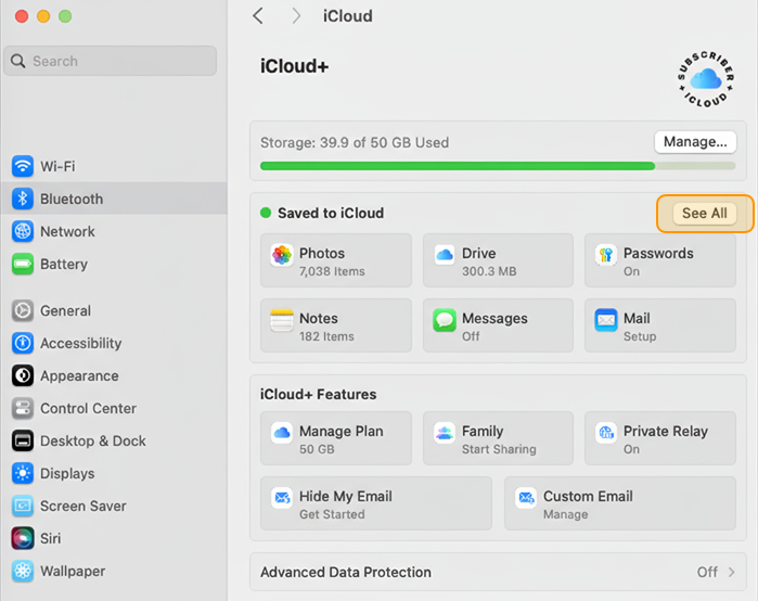 Manage iCloud