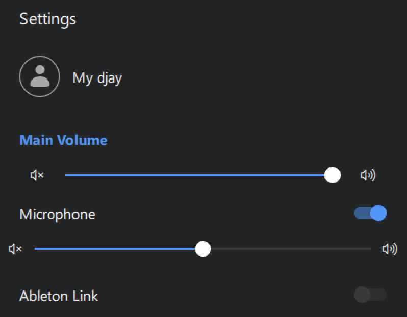 Microphone settings