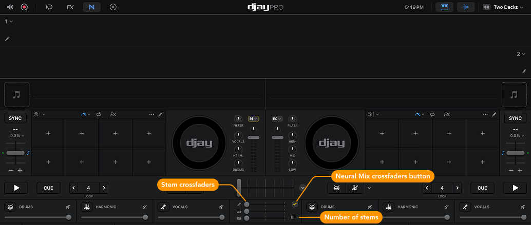 Neural Mix crossfaders