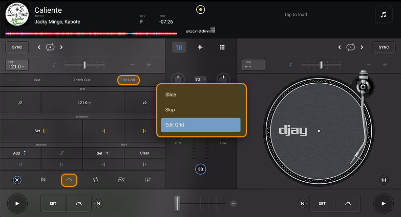 Opening the beatgrid editor
