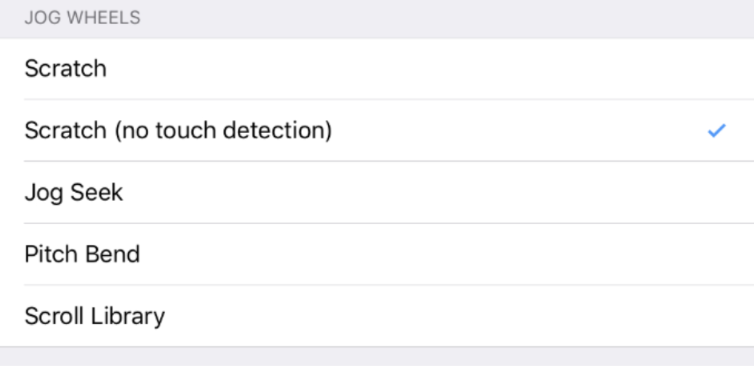 Jog wheel scratch no touch