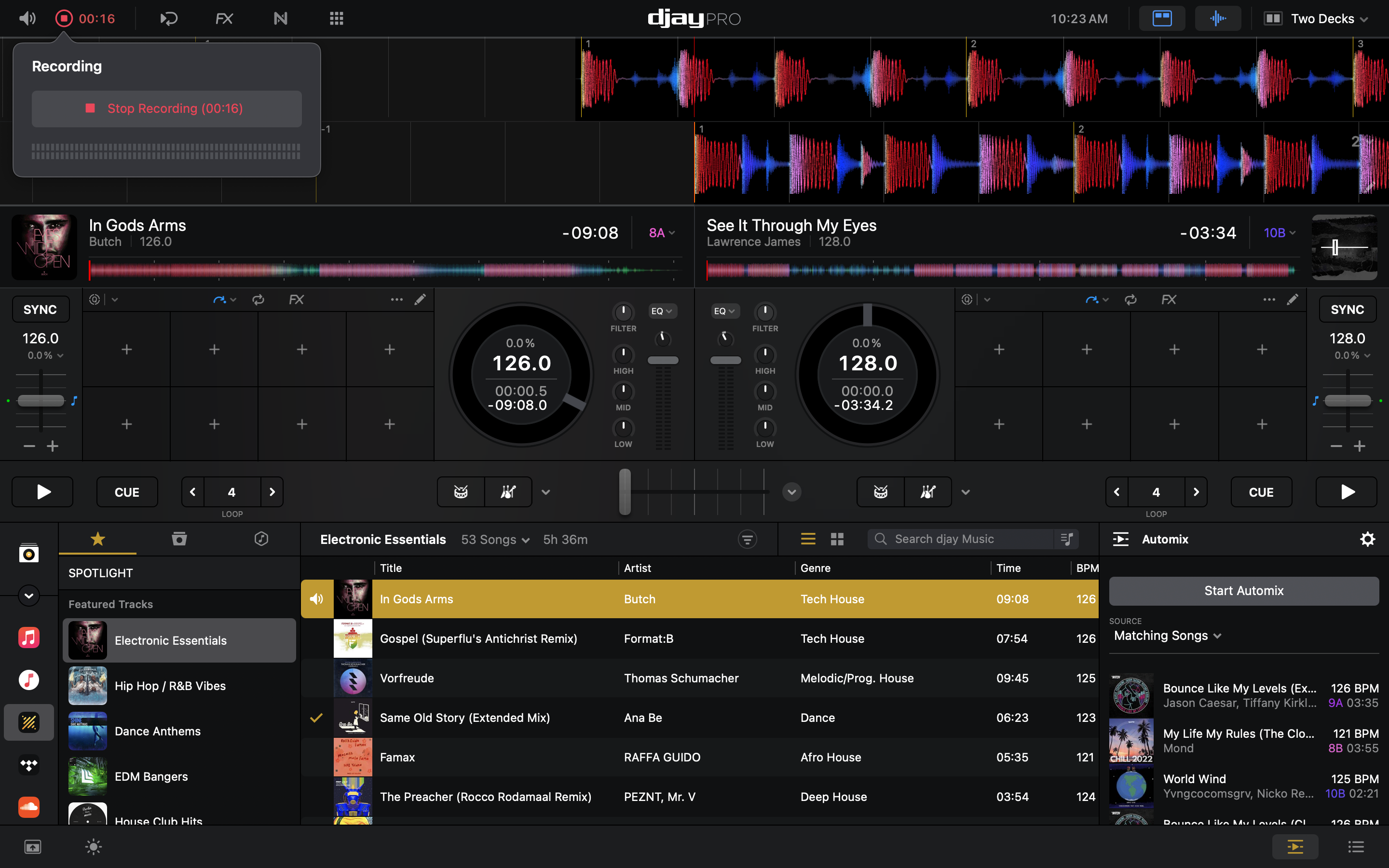 Stop recording button