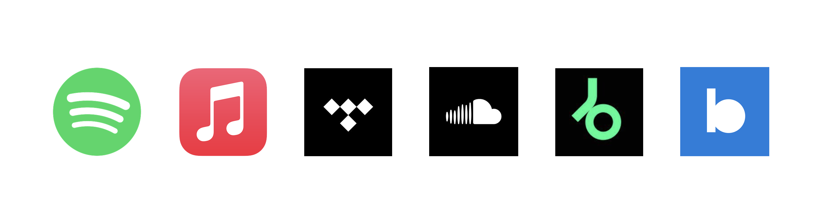 Streaming services icons