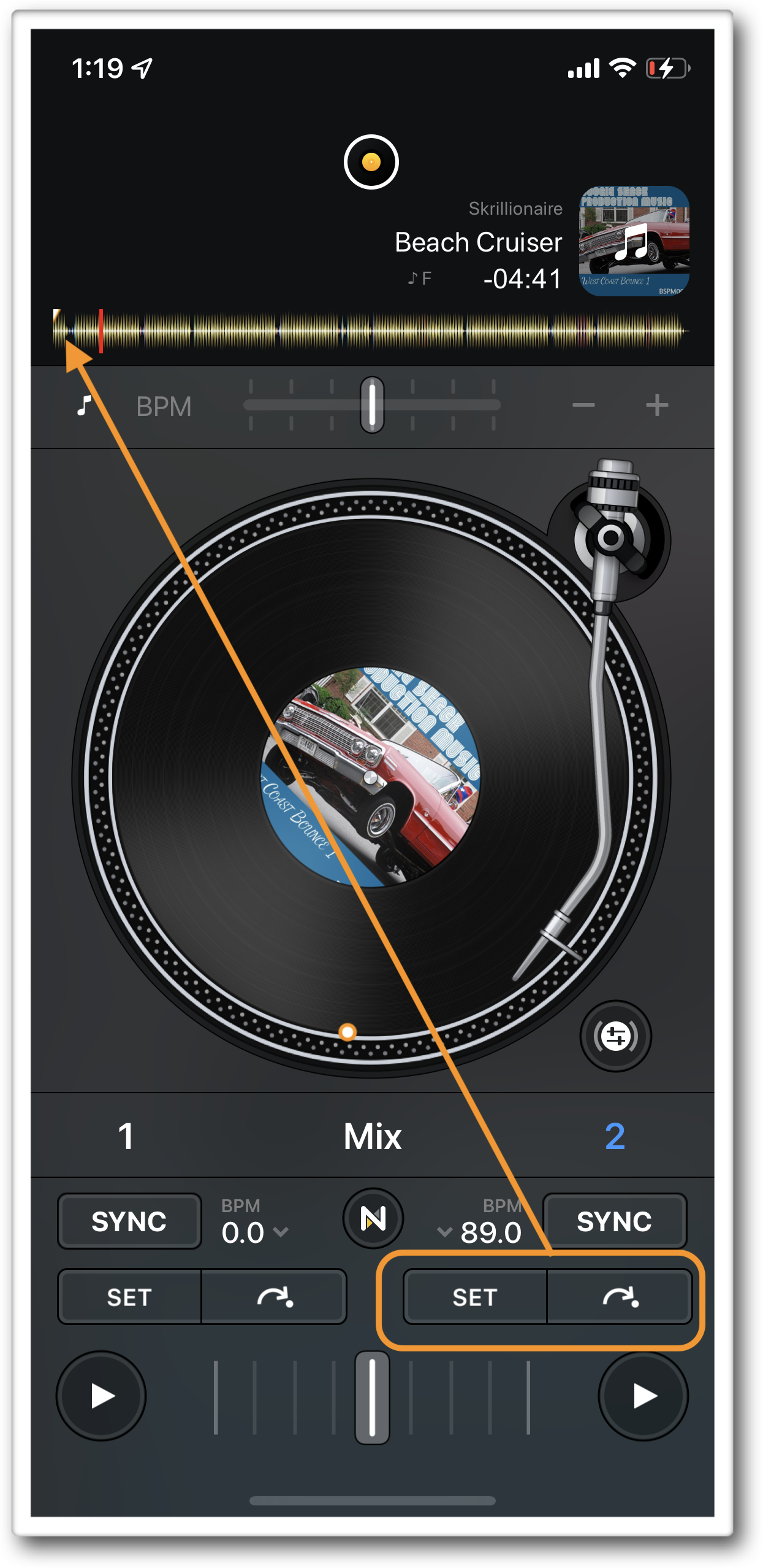 Setting a cue point on iOS
