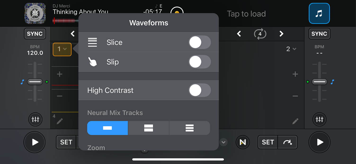 Waveform options